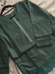 Green Khaddar Set