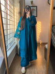 3 Piece - Slub Khaddar Dress