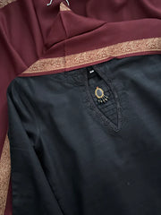 Black Khaddar Set