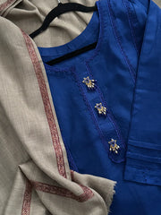 Blue Khaddar Set