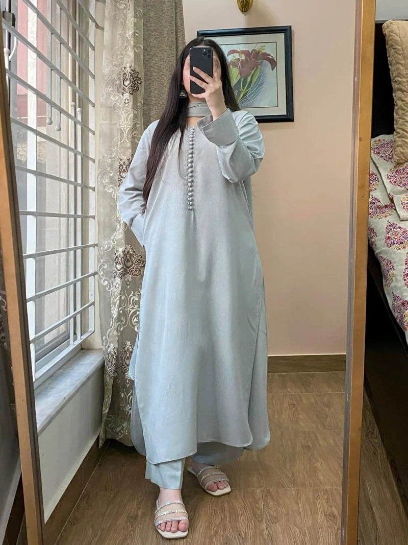 3 PIECE – Silk Karandi Dress