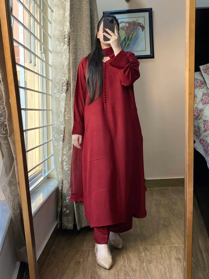 3 PIECE – Silk Karandi Dress