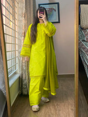 3 Piece - Dobby Khaddar Dress
