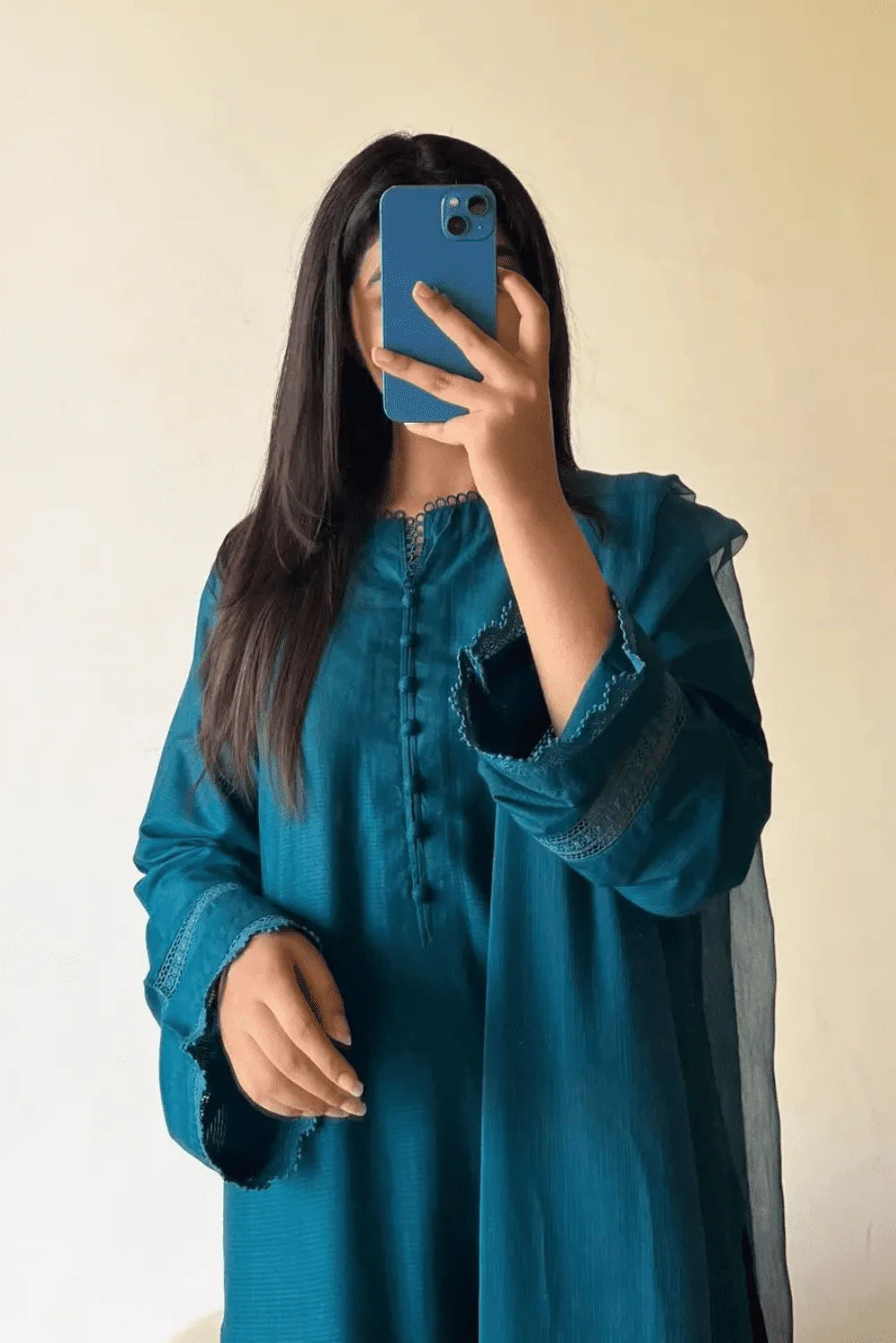3pcs cambric lawn shirt lenght 46