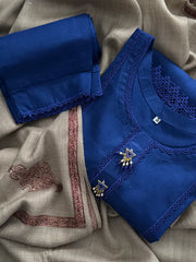 Blue Khaddar Set