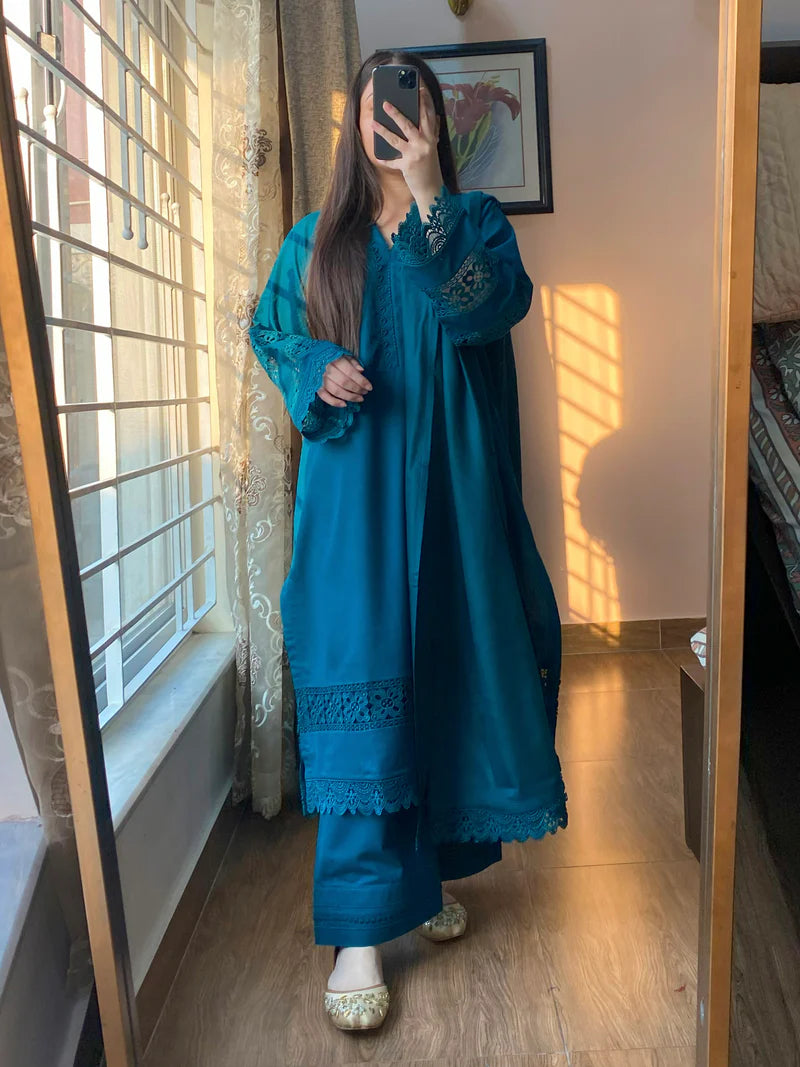 3 Piece - Slub Khaddar Dress