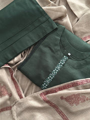 Green Khaddar Set