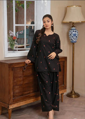 Flower-Petal 3pc Dress With Furshi Shalwar