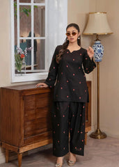 Flower-Petal 3pc Dress With Furshi Shalwar