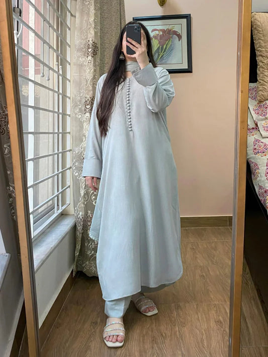 3 PIECE – Silk Karandi Dress