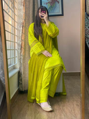 3 Piece - Dobby Khaddar Dress